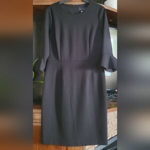 Donna Morgan Black 3/4 Bell Sleeve Dress